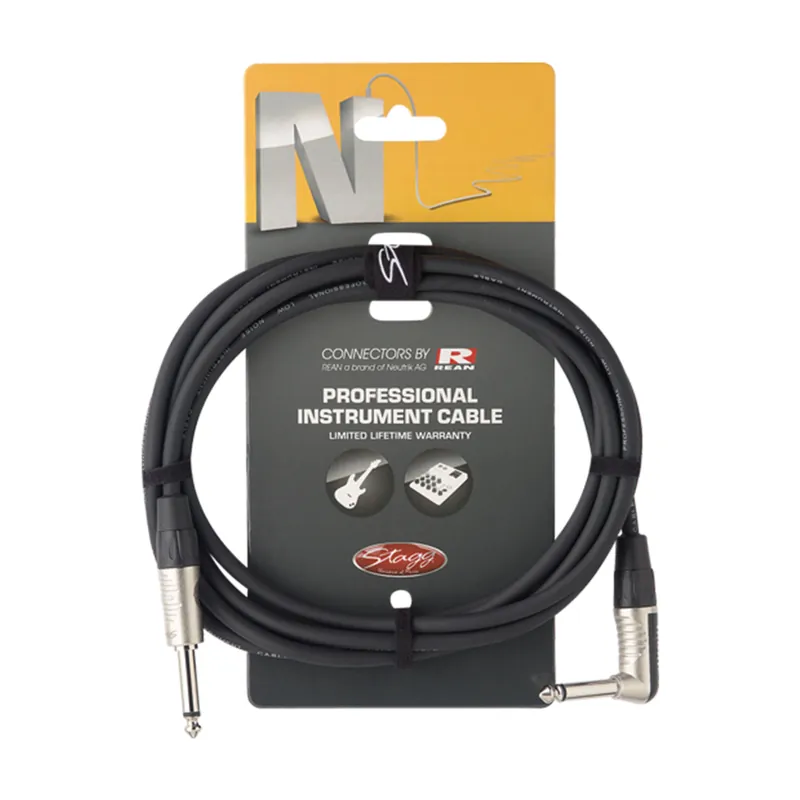 Stagg NGC6PLR, kabel JACK/JACK rohový, 6m Sezónní Sleva