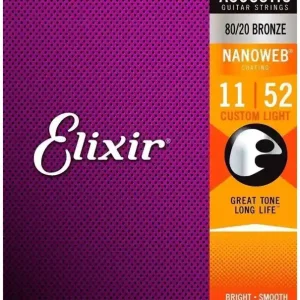 Objednat Nyní ELIXIR Acoustic 80/20 Bronze with NANOWEB .011 - .052