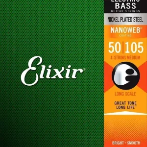 Přímo Od Výrobce ELIXIR 4 strings NANOWEB Long .050 - .0105