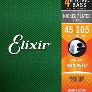 ELIXIR 4 strings NANOWEB Long .045 - .105 Rychlé Dodání