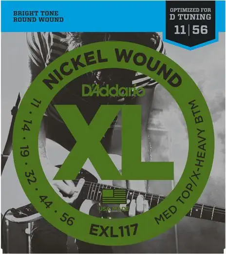D‘ADDARIO EXL117 Medium Top/Extra Heavy Bottom - .011 - .056 Přímo Od Výrobce