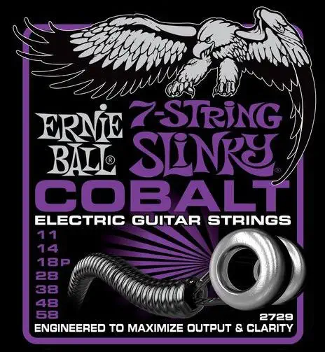 ERNIE BALL P02729 Cobalt 7-string Slinky - .011 - .058 Sezónní Sleva