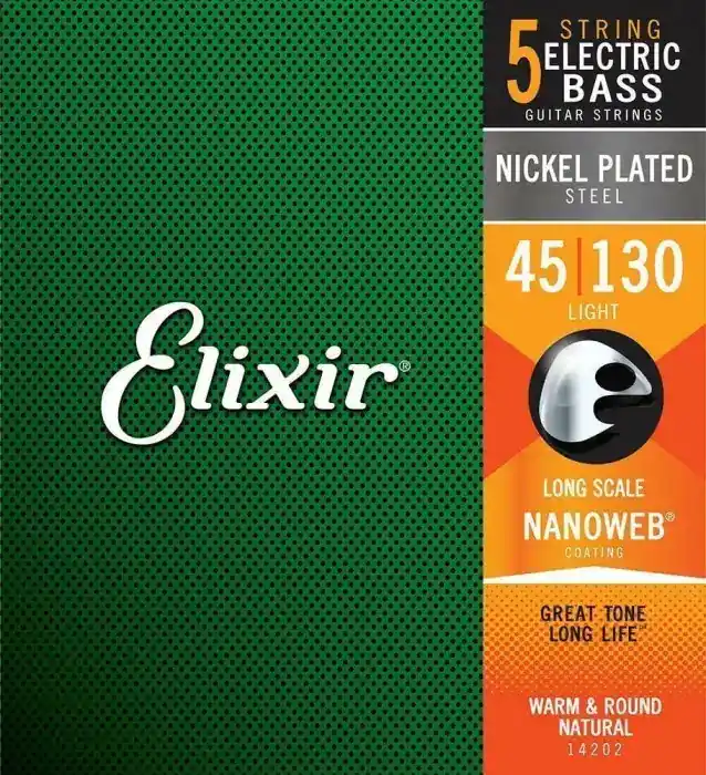 ELIXIR 14202 NANOWEB Electric Bass Nickel Plated Steel .045-.130 Ověřený
