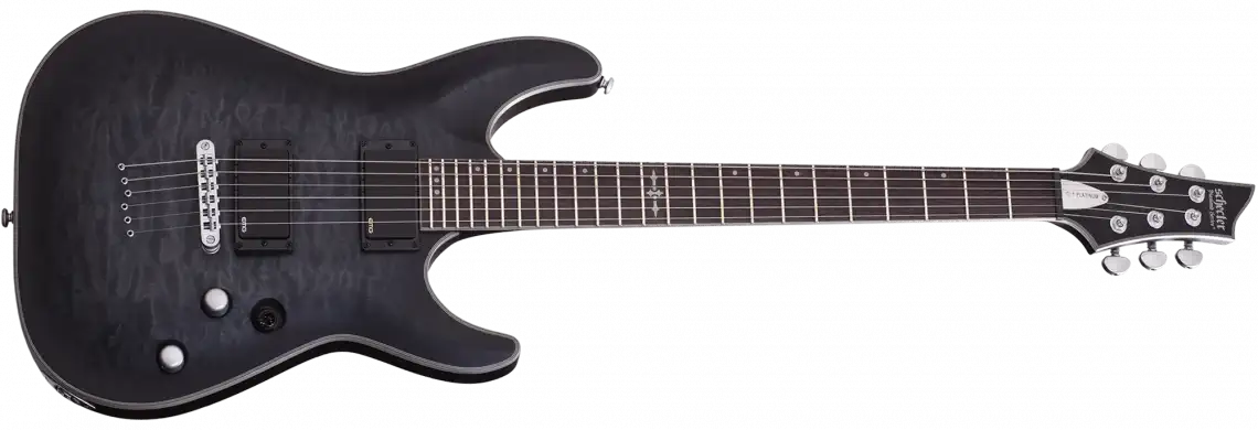 SCHECTER C-1 Platinum See-Thru Black Satin Must-Have